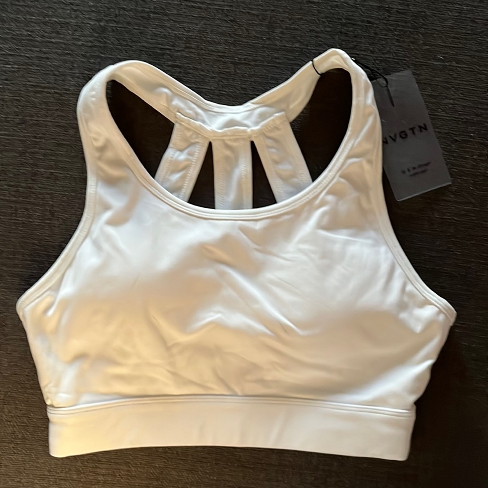 NVGTN WHITE TRIO SPORTS BRA